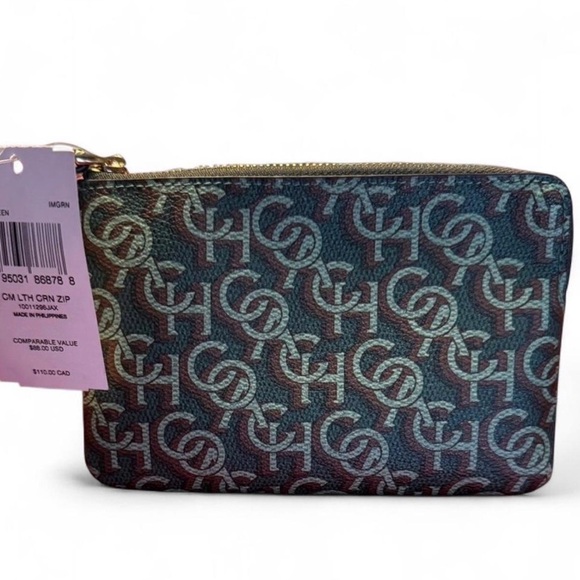 Coach Handbags - Coach Signature CM Leather Corner Zip Wristlet IMGRN NEW